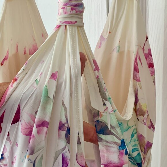 Nani Kai Hawaiian Midi Floral Dress Size Small Fits Size 16 Womens - Picture 2 of 9